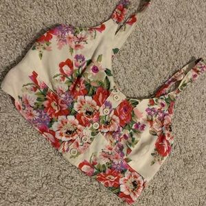 *SOLD*,Honey Punch Boho Floral Super Crop Top- sz Small